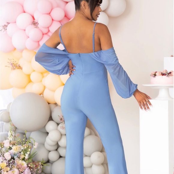 Baby Blue Maternity Jumper - Picture 3 of 5